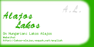 alajos lakos business card